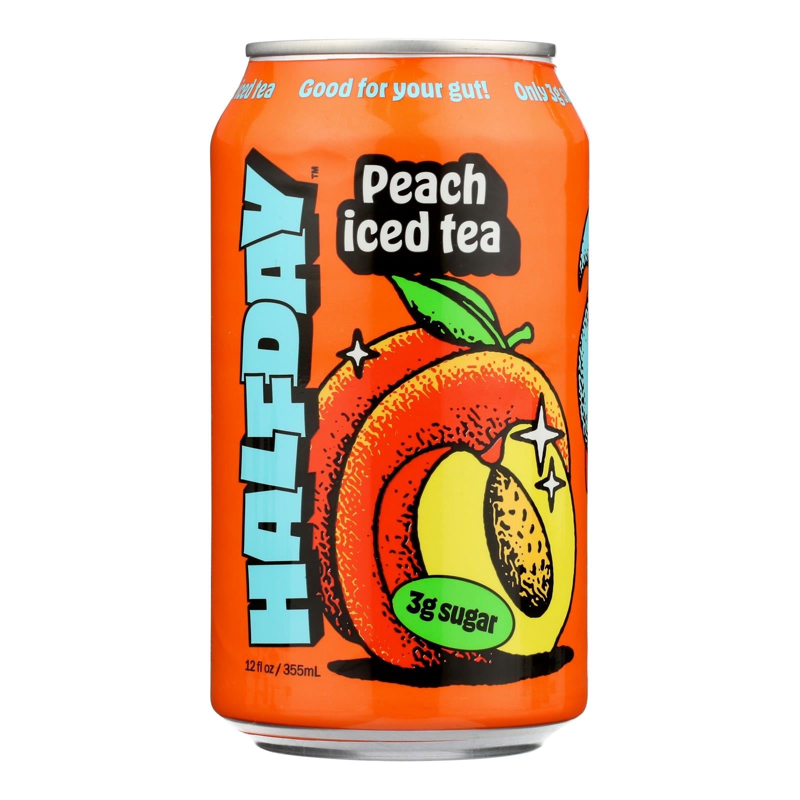 Halfday Peach Green Tea 12oz. - Case of 12