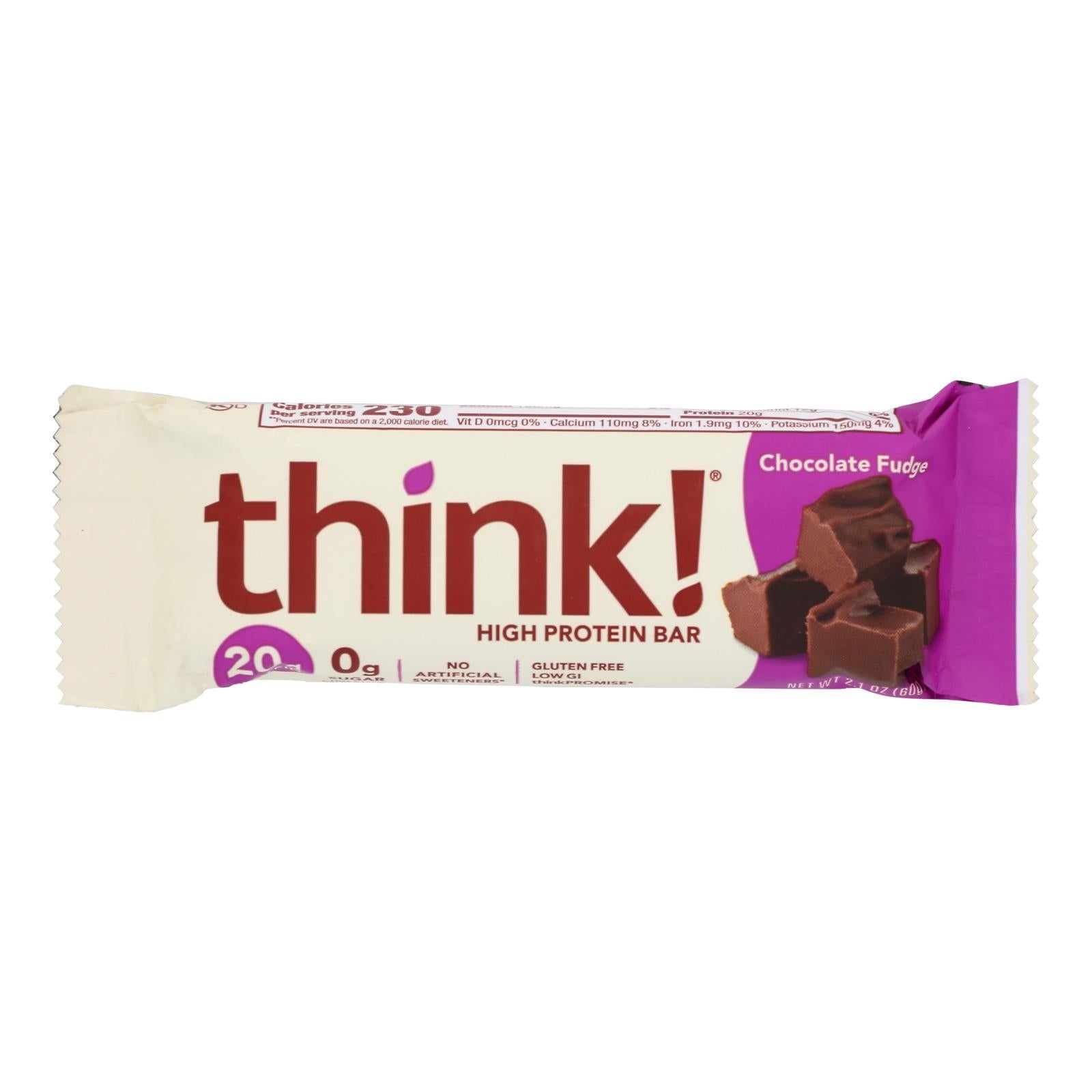 Think Products Thin Bar - Chocolate Fudge - 2.1 Oz