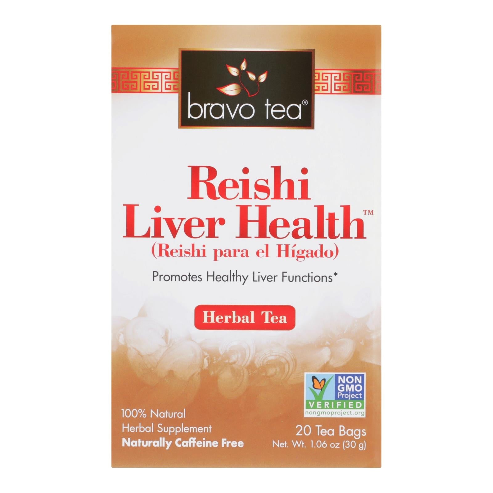 Bravo Teas & Herbs Reishi Mushroom Liver Support Tea - 20 Tea Bags
