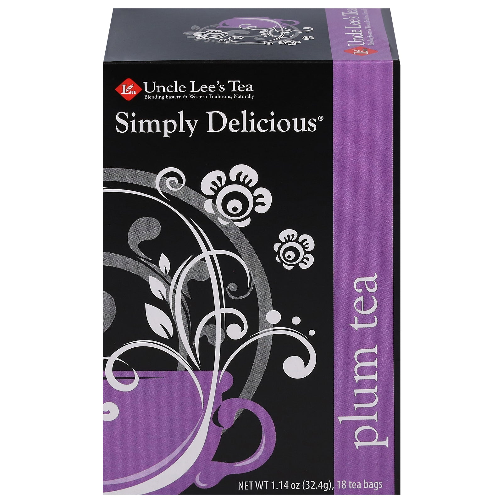 Uncle Lee's Simply Del Plum Herbal Tea - 18 Count Tea Bags