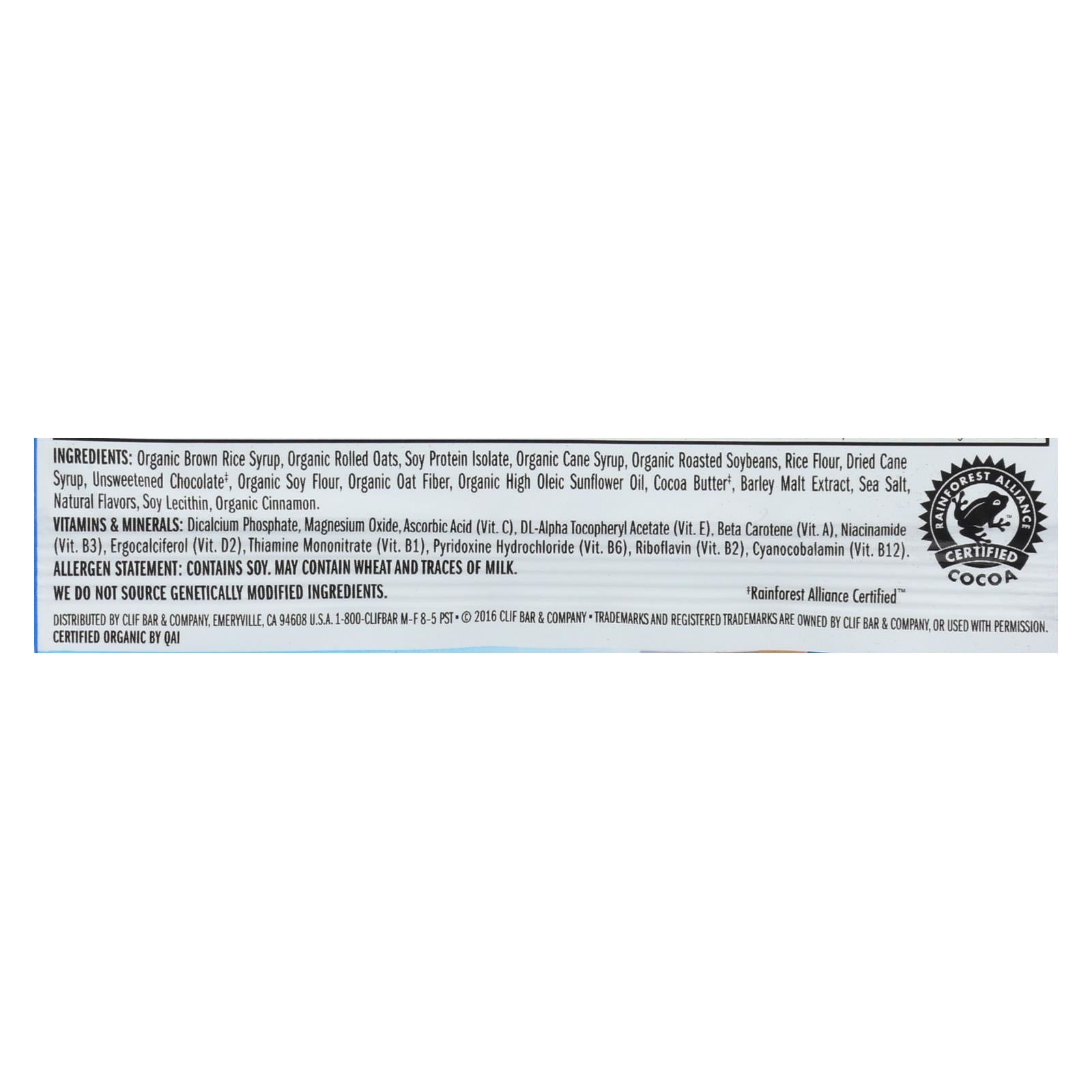 Clif Bar Organic Chocolate Chip Goodness, 2.4 Oz - Pack of 12