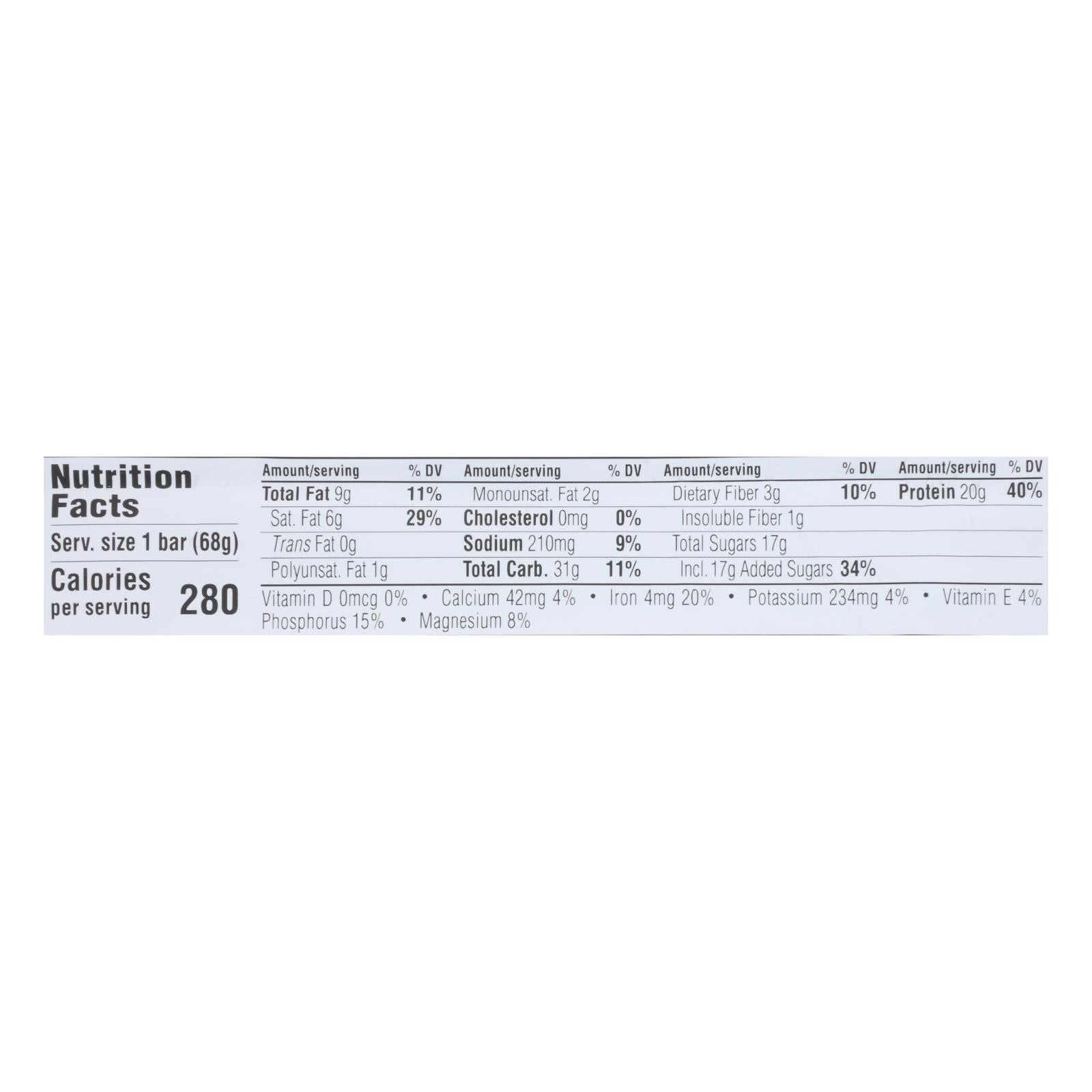 Clif Builder's Bar Chocolate Snack, 2.4 Oz - Pack of 12