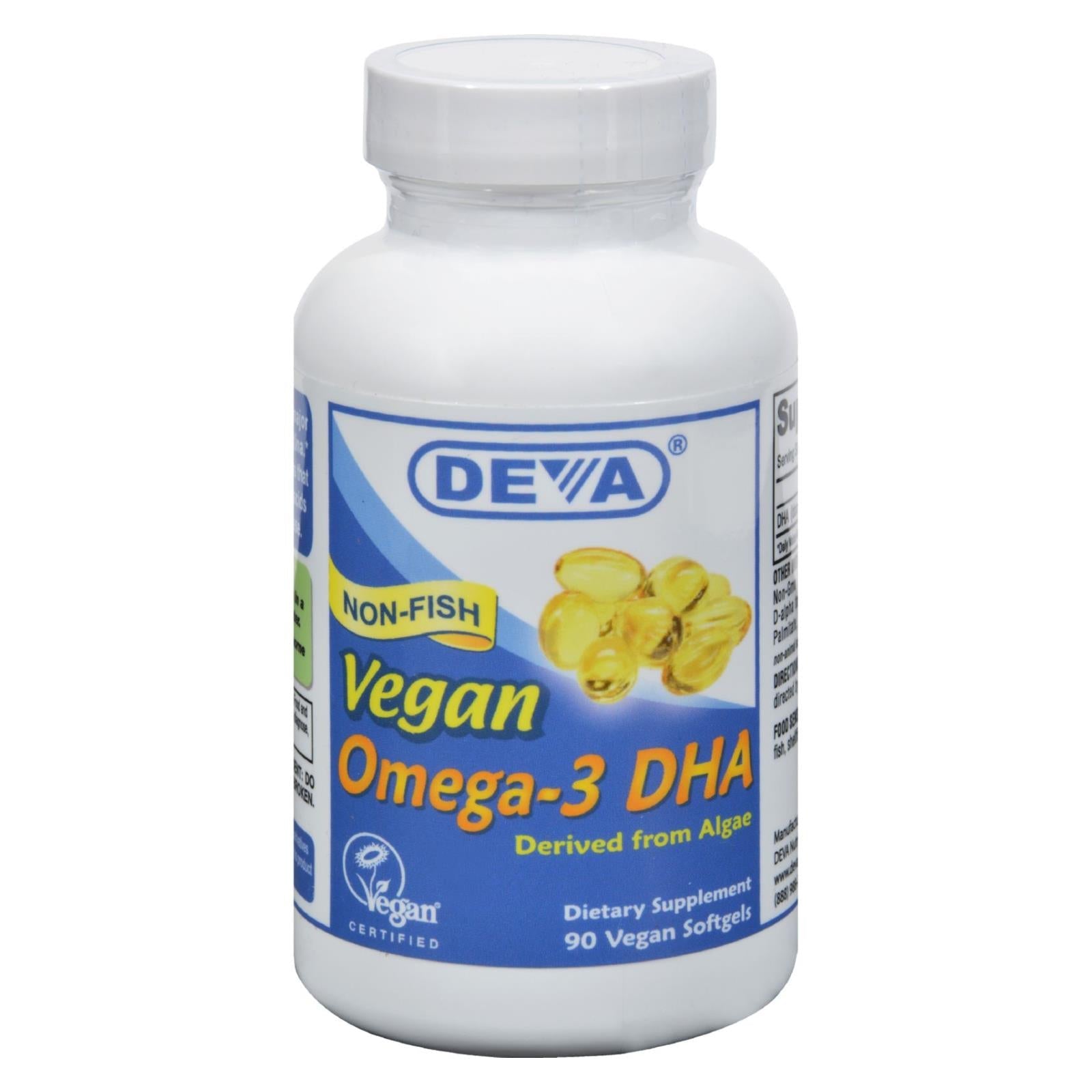 Deva Vegan Vitamins Omega-3 DHA 90 Vegan Softgels
