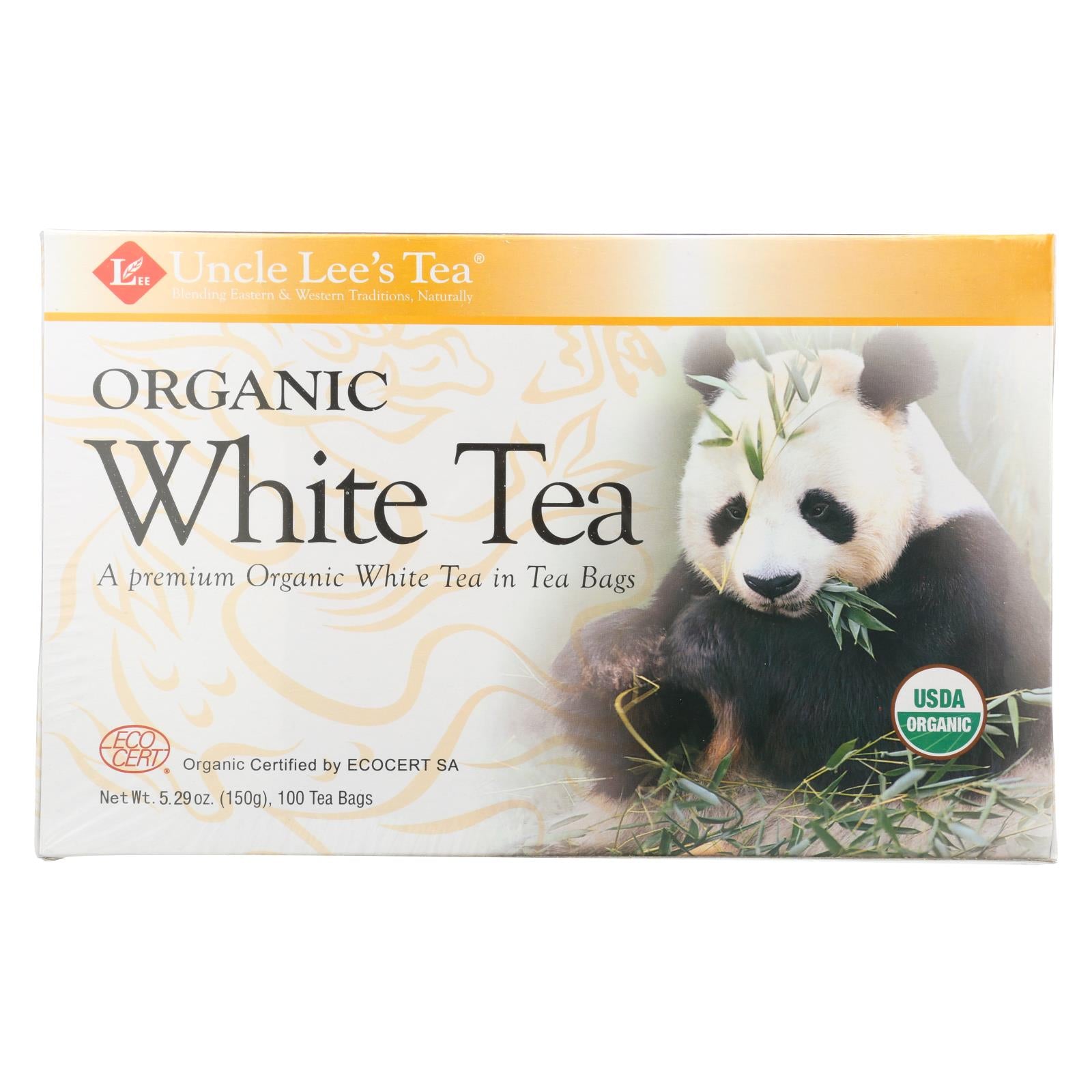 Uncle Lee's Legends of China Organic White Tea (Pack of 100 Tea Bags)