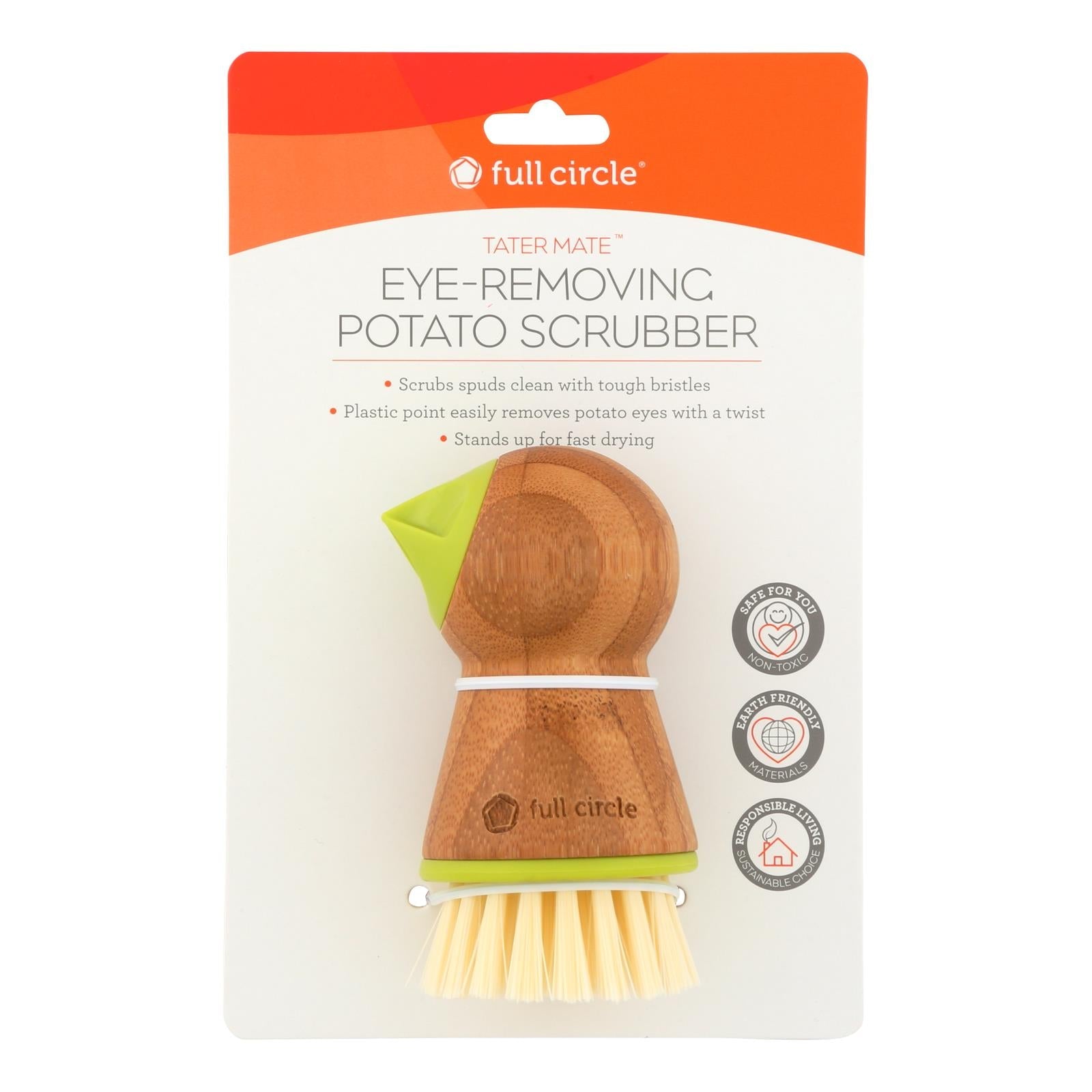 Full Circle Home TaterMate Potato Brush with Eye Remover, Pack of 6