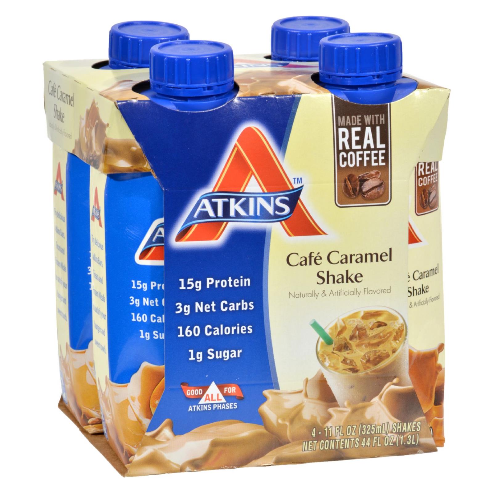 Atkins Café Caramel Protein Shake (Pack of 4 - 11 Fl Oz)