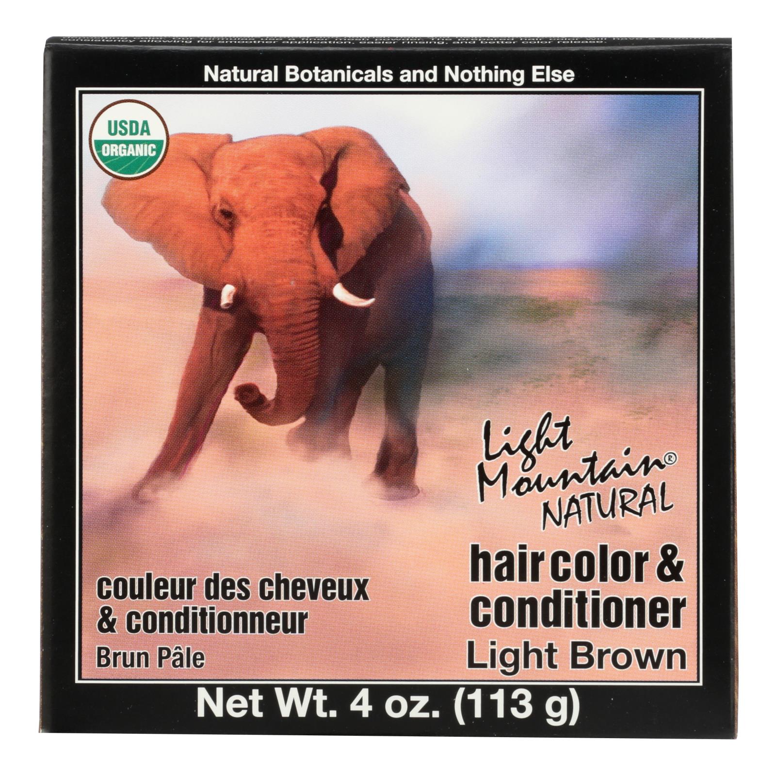 Light Mountain Organic Hair Color and Conditioner - Light Brown (4 Oz)