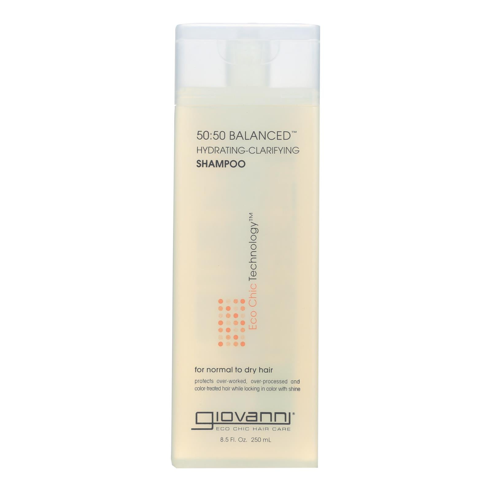 Giovanni 50/50 Balanced Hydrating-Clarifying Shampoo for All Hair Types,  8.5 Fl Oz