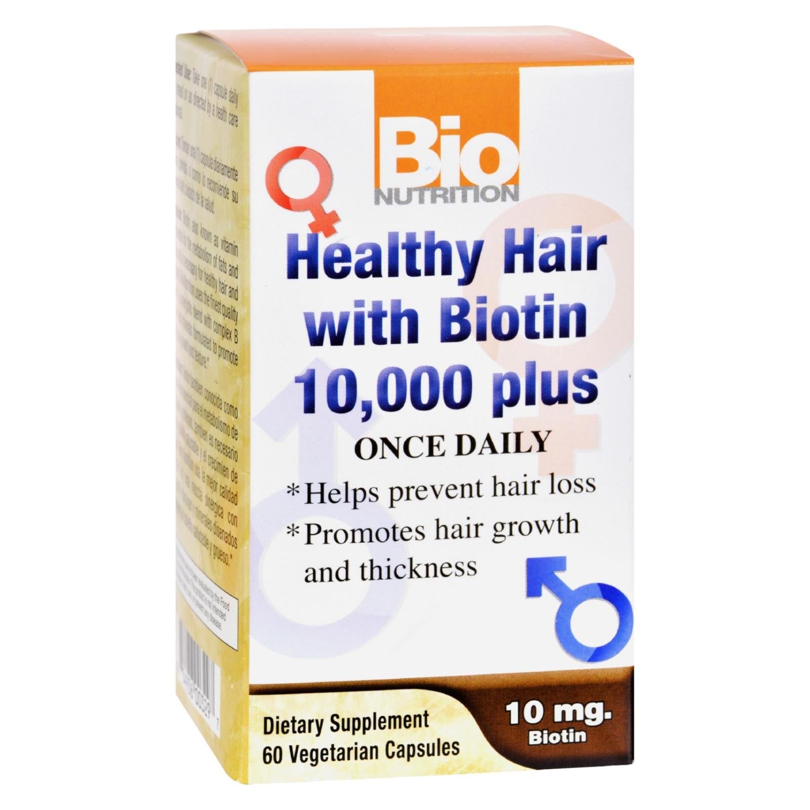Bio Nutrition Healthy Hair with Biotin Supplement 60 ct.