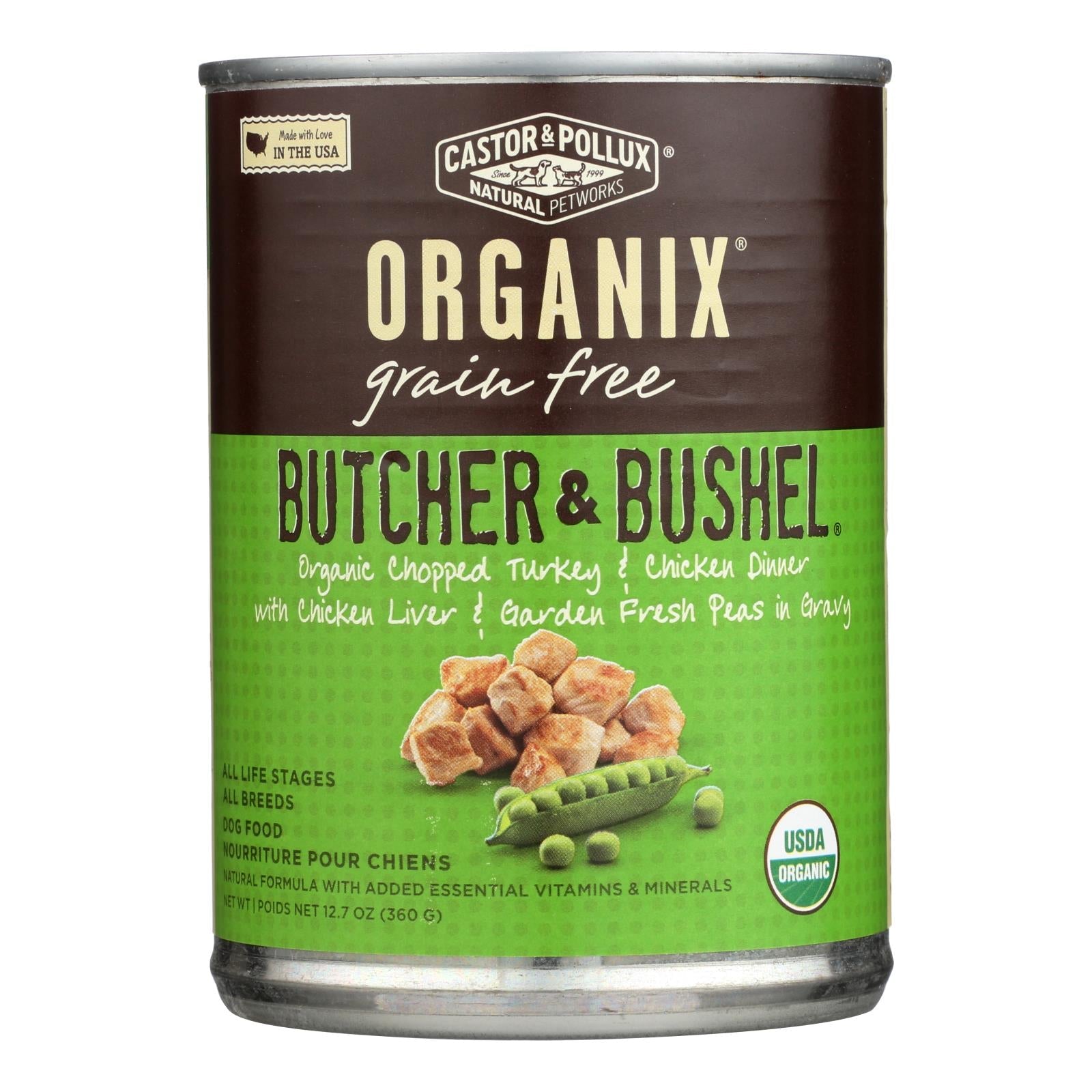 Castor & Pollux Organic Chopped Turkey & Chicken Adult Dry Dog Food - 12.7 Oz. Pack
