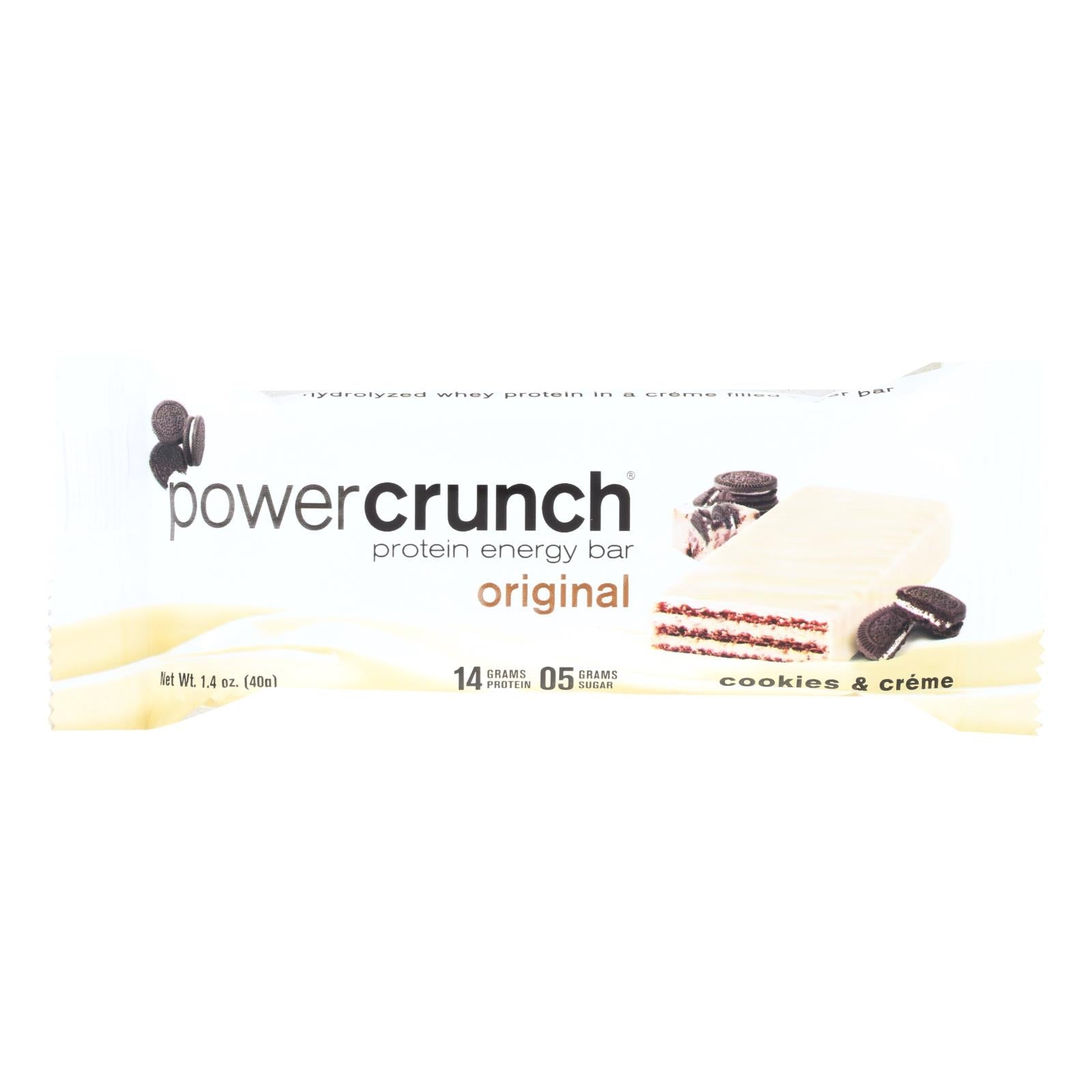 Power Crunch Cookies and Cream Protein Bars - 12 Pack - 1.4 Oz Each