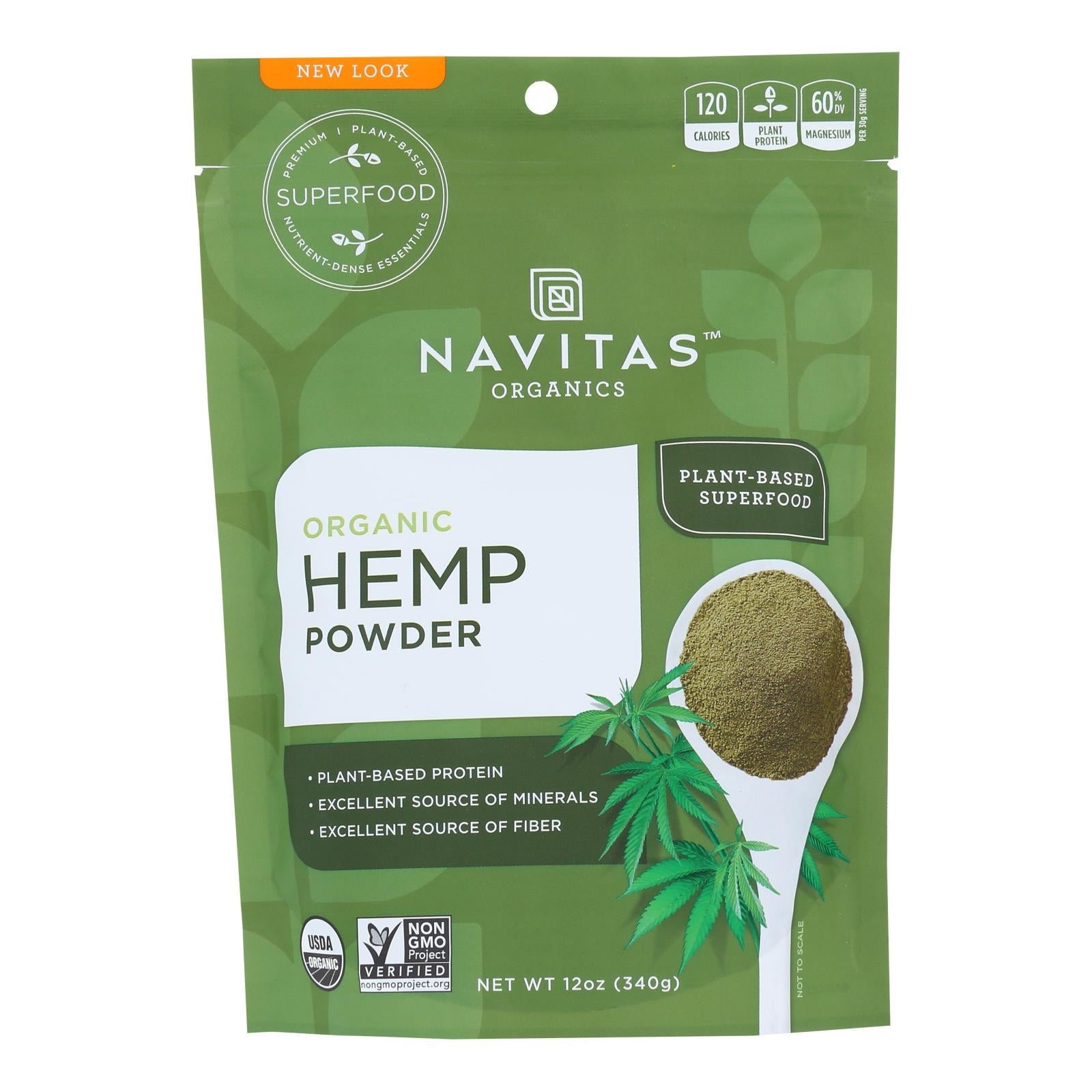 Navitas Naturals Organic Hemp Raw Protein (Pack of 6) - 12 Oz