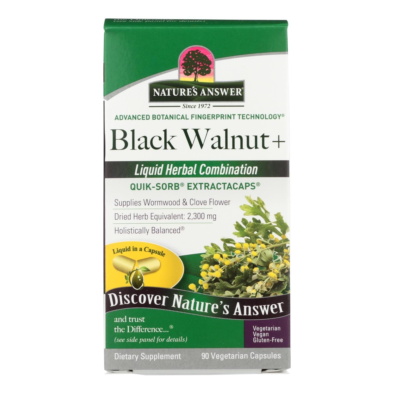 Nature's Answer Black Walnut and Wormwood Liquid Capsules (90 Count)