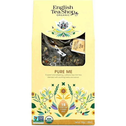 English Tea Shop 15-Bag Organic Pure Me Natural Herbal Wellness Tea