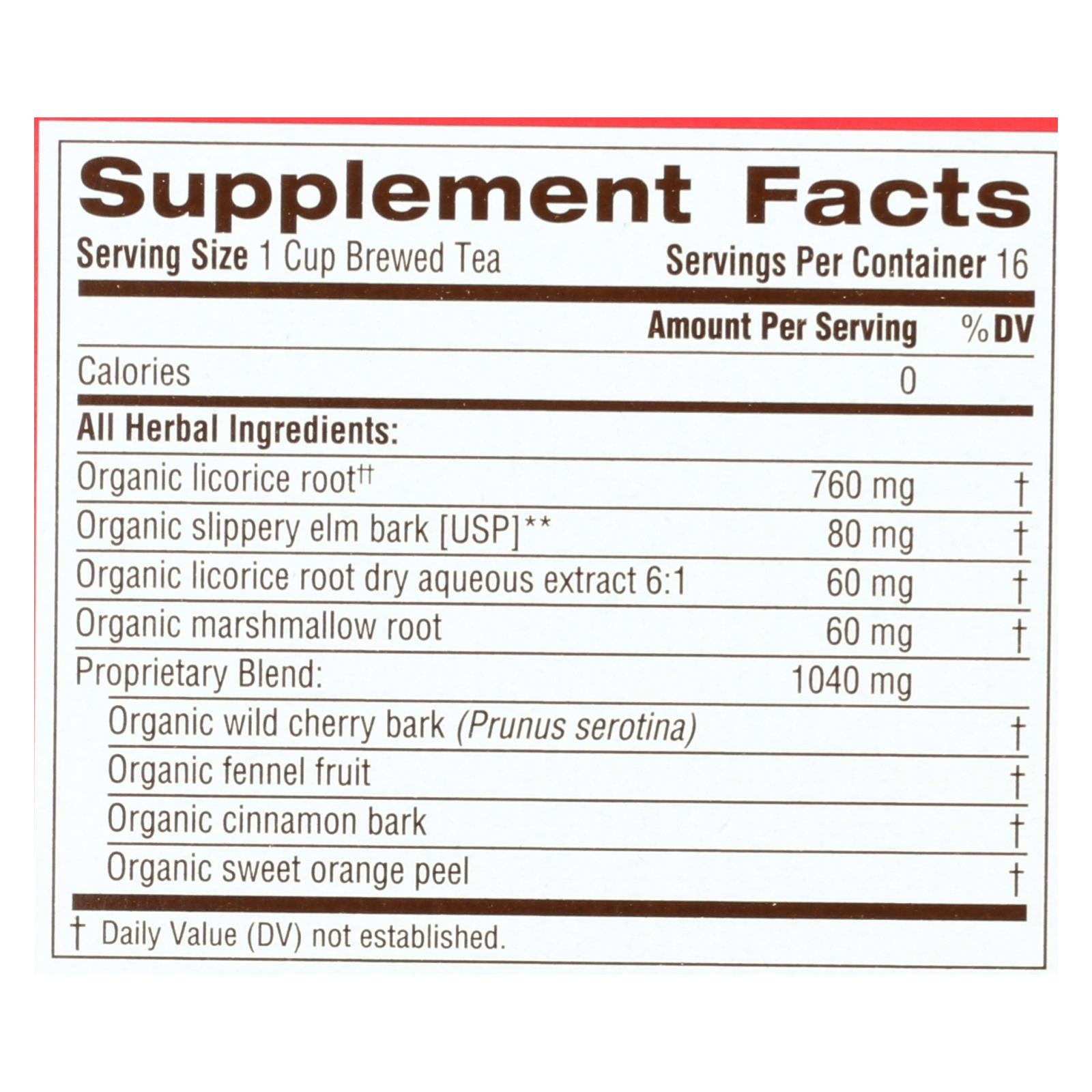 Traditional Medicinals Organic Throat Coat Herbal Tea, 6 Packs of 16 Tea Bags