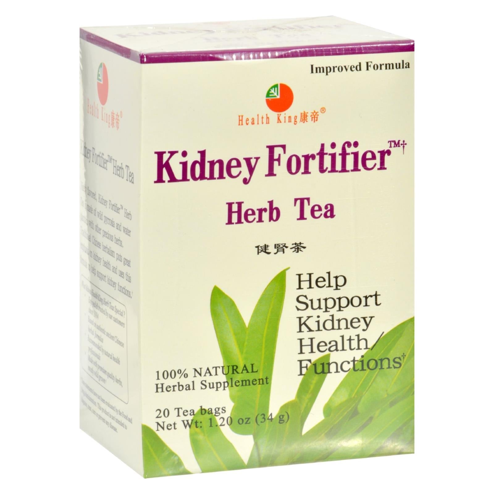 Health King Kidney Fortifier Herbal Tea, 20 Tea Bags