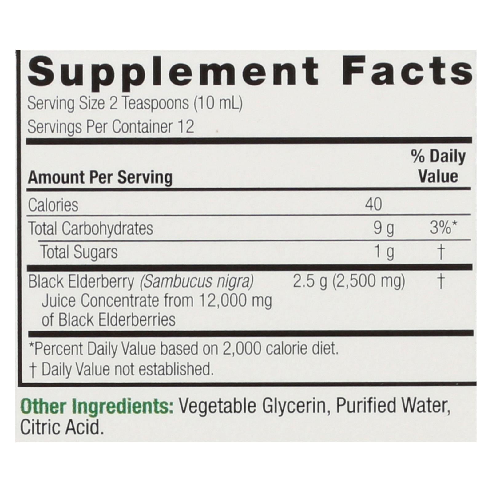 Nature's Answer Black Elderberry Extract for Immune Support (4 Fl Oz)