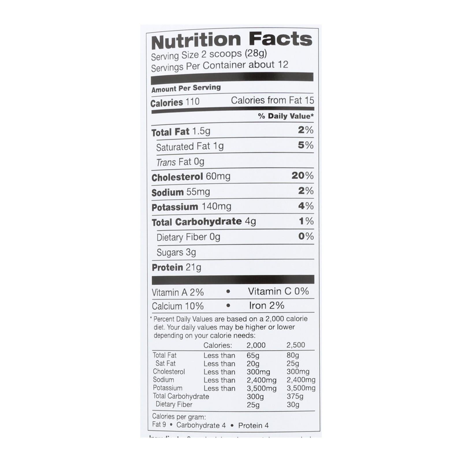 Organic Teras Whey Protein Powder  - Bourbon Vanilla Flavor - 12 oz.