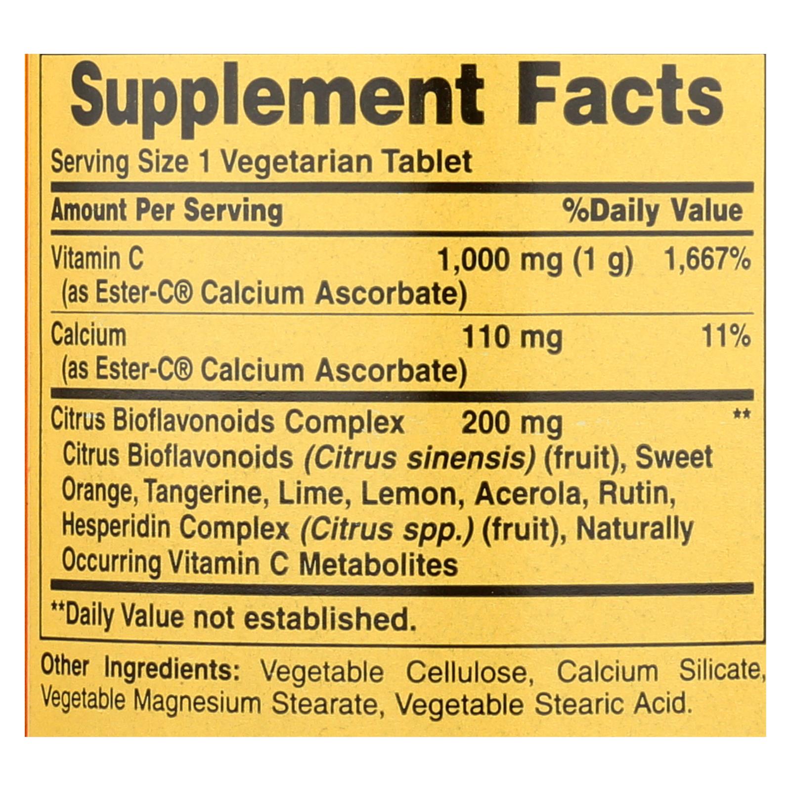 American Health Ester-C 1000 mg Vitamin C with Citrus Bioflavonoids - Pack of 120 Vegetarian Tablets