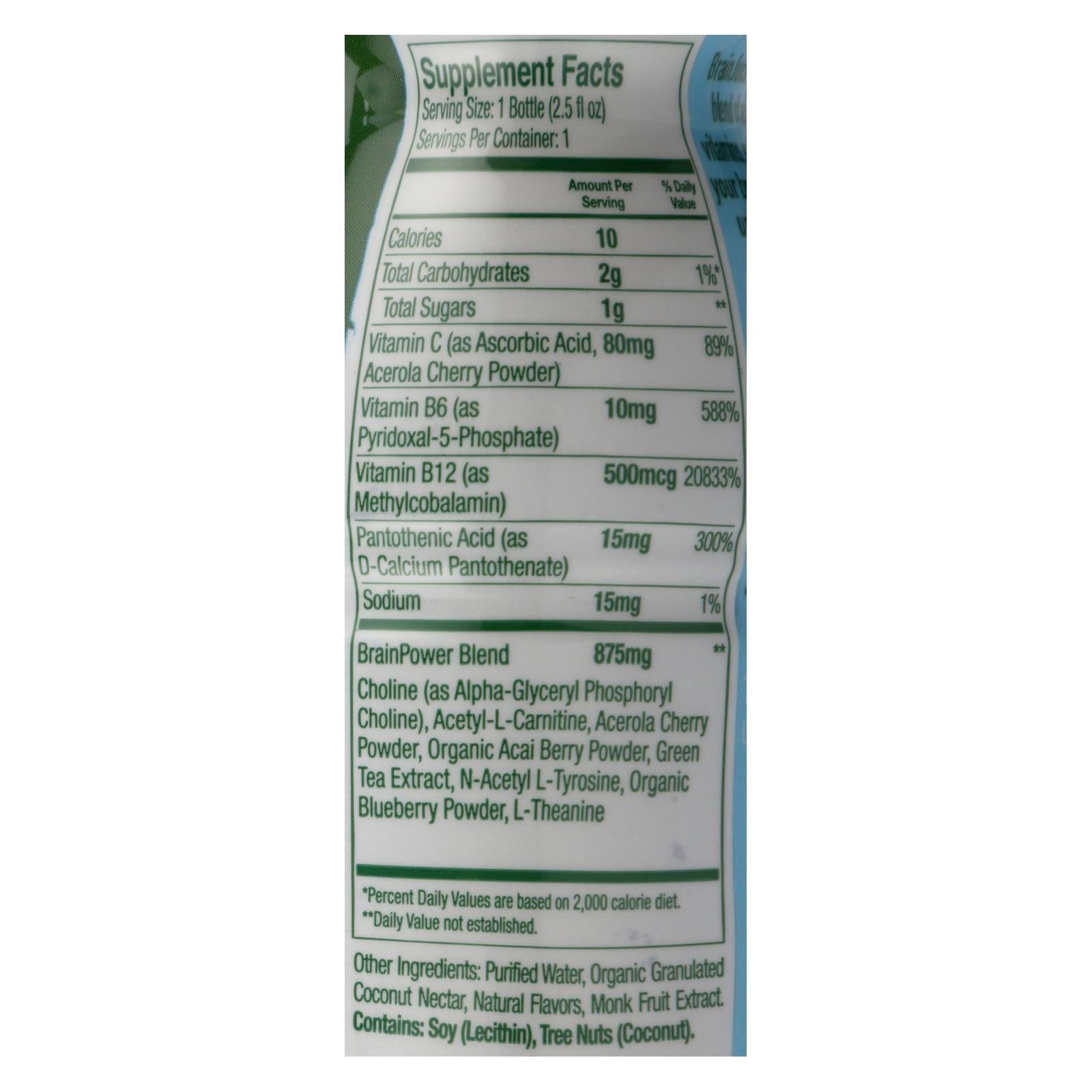 Brain Juice Decaf Peach Mango - 12 Pack - 2.5 Fz - Case of 12