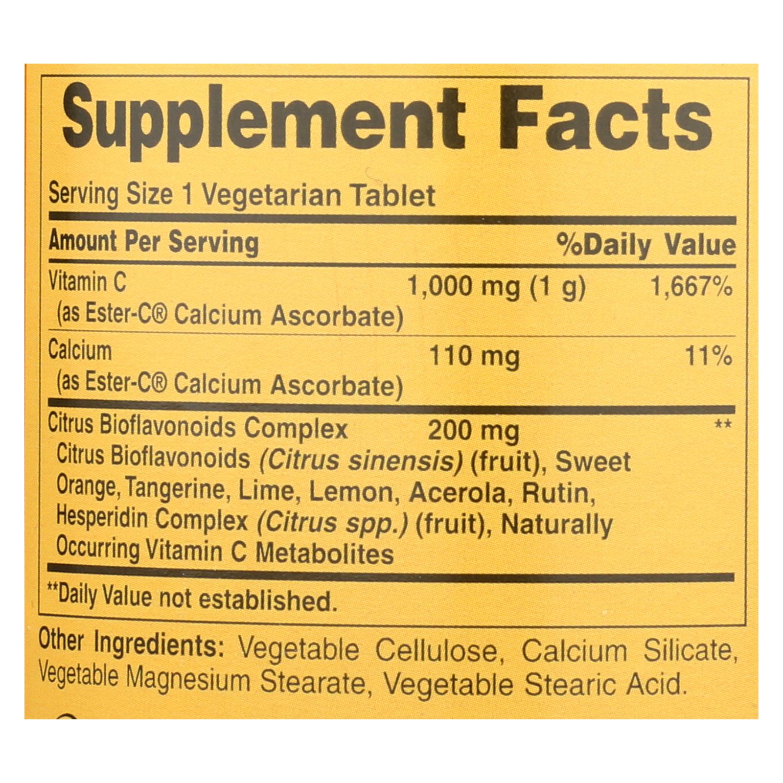 Ester-C Vitamin C with Bioflavonoids by American Health - 1000 mg - 180 Vegetarian Tablets