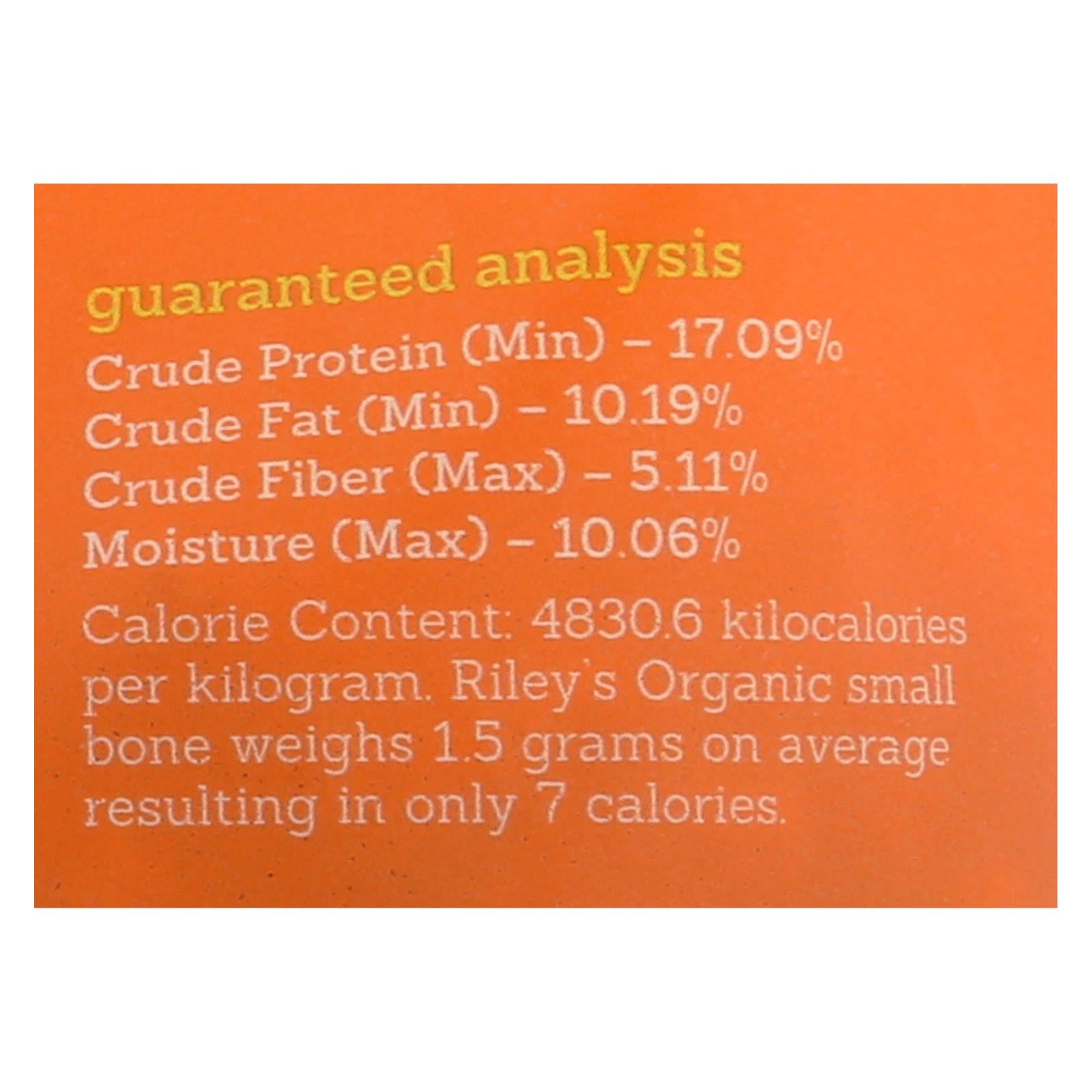 Riley's Organics Organic Dog Treats, Peanut Butter & Molasses Recipe, 5 Oz., Pack of 6