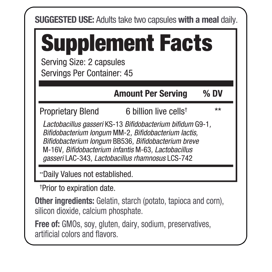 Kyolic Kyo-dophilus 9 Probiotic Supplement, 180 Capsules