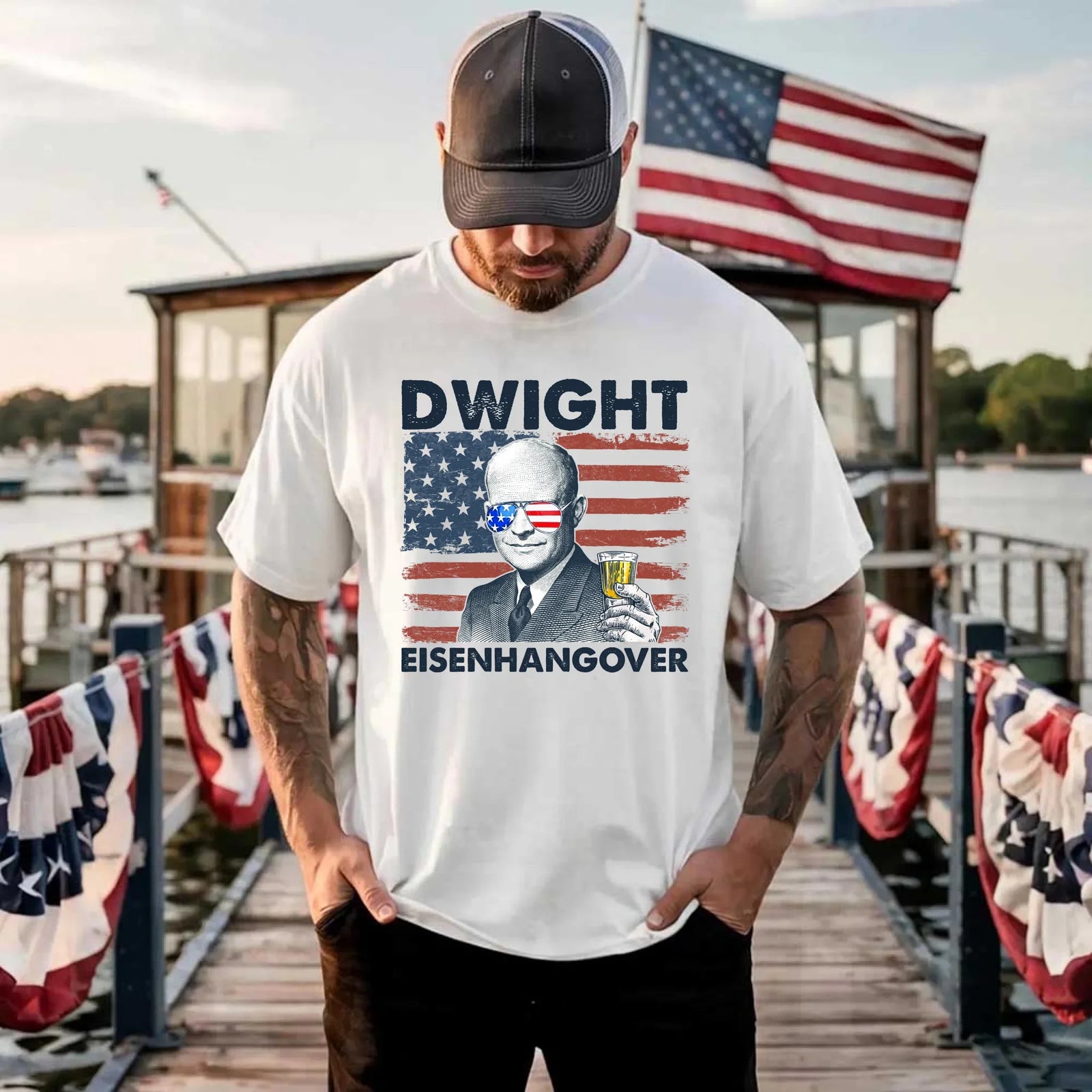 Eisenhangover 4th of July Shirt – Funny Dwight Eisenhower Boozy Tee