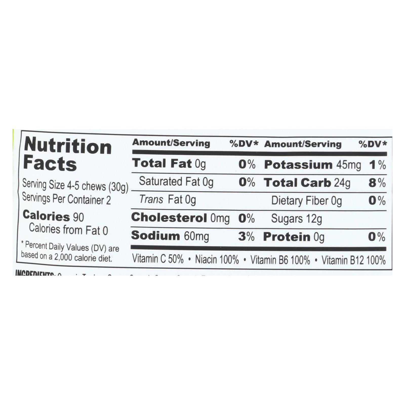 Pro Bar Bolt Energy Chews - Organic Raspberry - 2.1 oz (Case of 12)