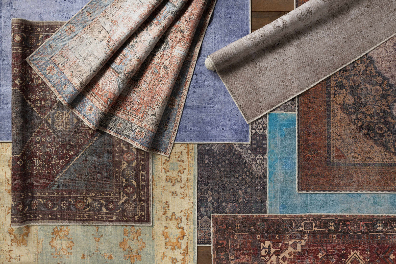 Bondville Vintage Flat Pile Washable Rug