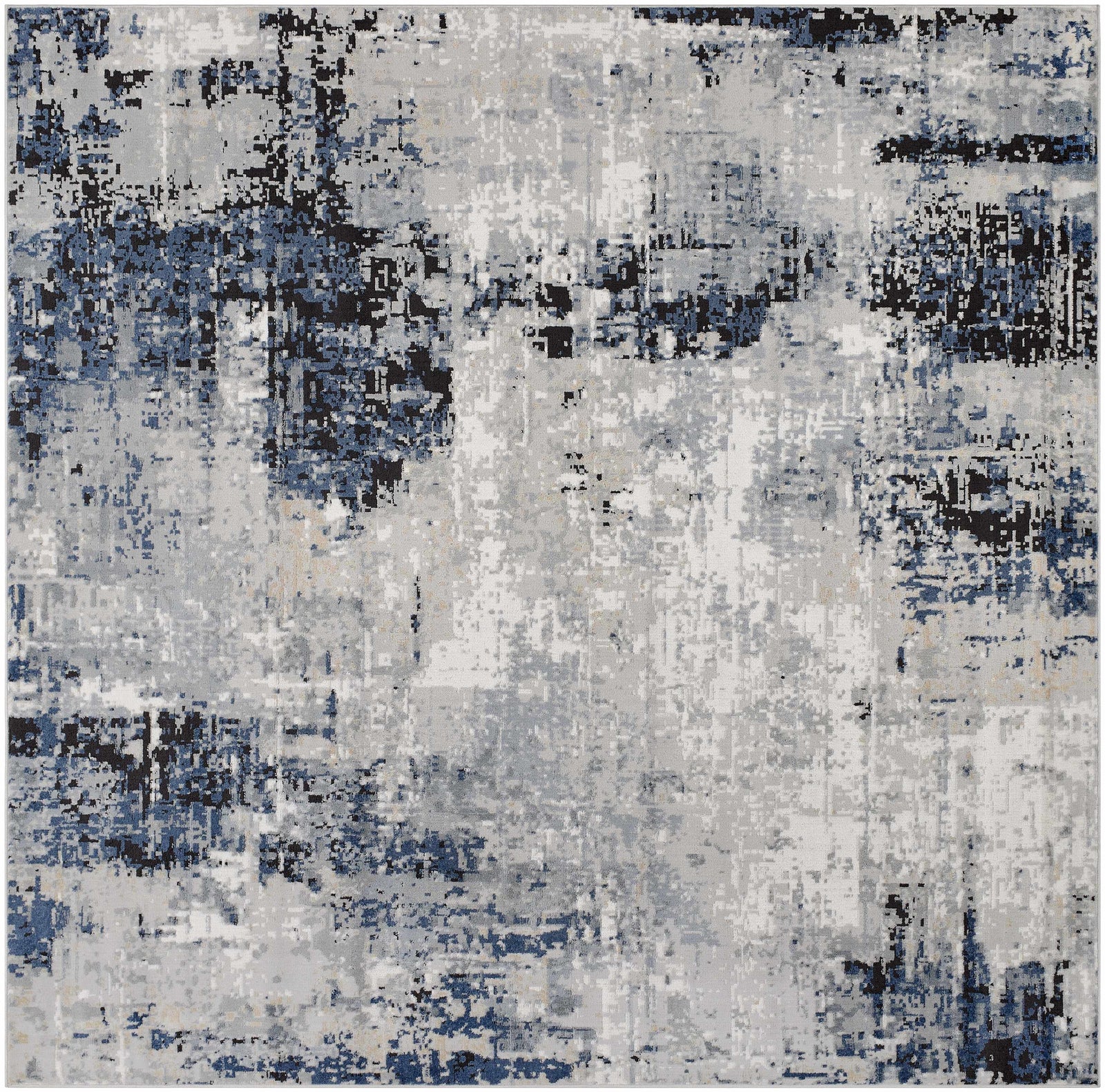 Campsall Blue Abstract Rug - Promo