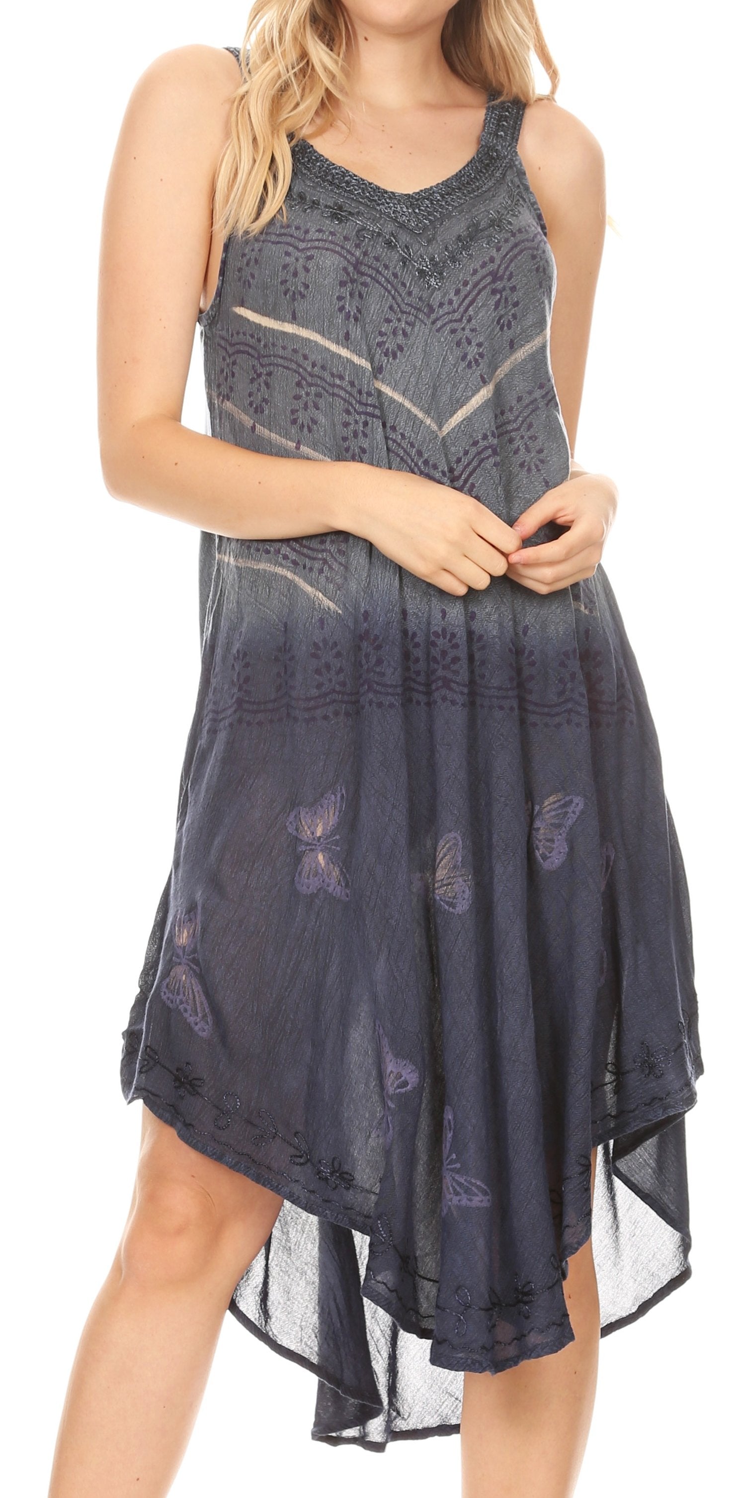 Sakkas Liz  Women's Maxi Loose Sleeveless Summer Casual Tank Dress Cover-up Caftan