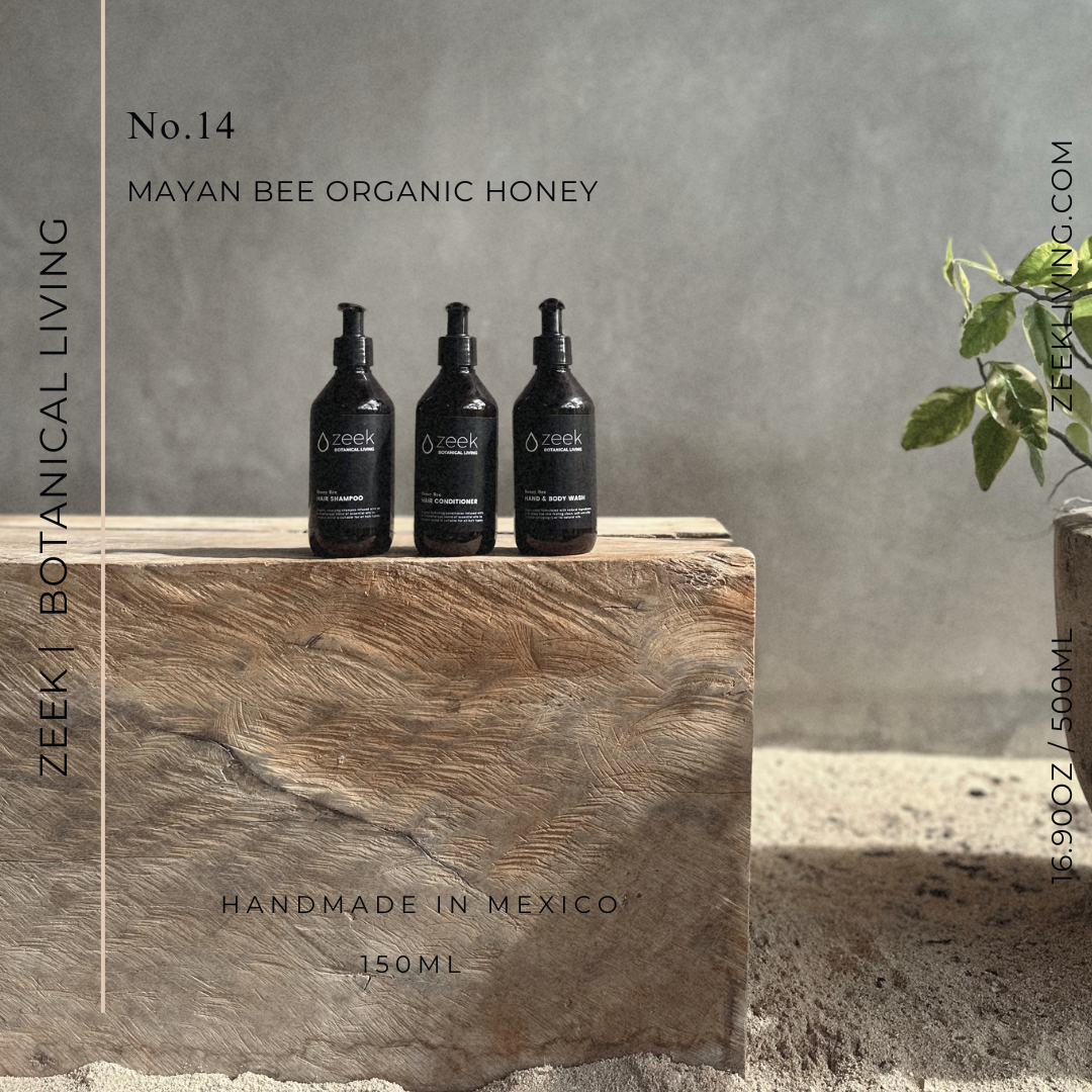 Zeek Mayan Bee Organic Honey Body Wash 16 Oz Bottle