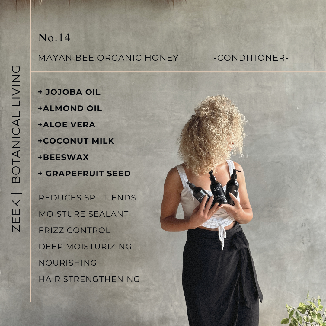 ZEEK MAYAN BEE ORGANIC HONEY HAIR CONDITIONER / 16 OZ BOTTLE