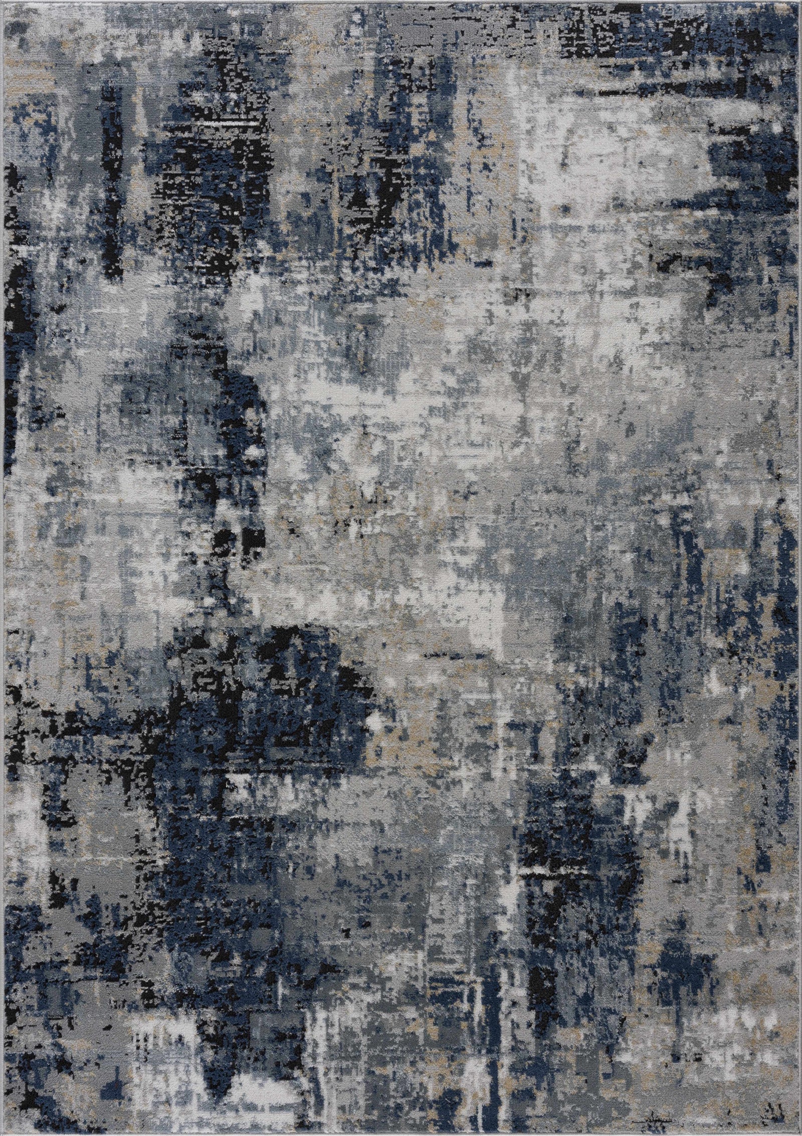 Campsall Blue Abstract Rug - Promo