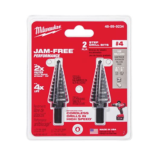 Milwaukee 48-89-9234 Step Drill Bit Set #4  3/16