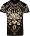 Sakkas Aksel Mens Essential Short Sleeve Cotton T-Shirt Diamond Skull & Tentacles