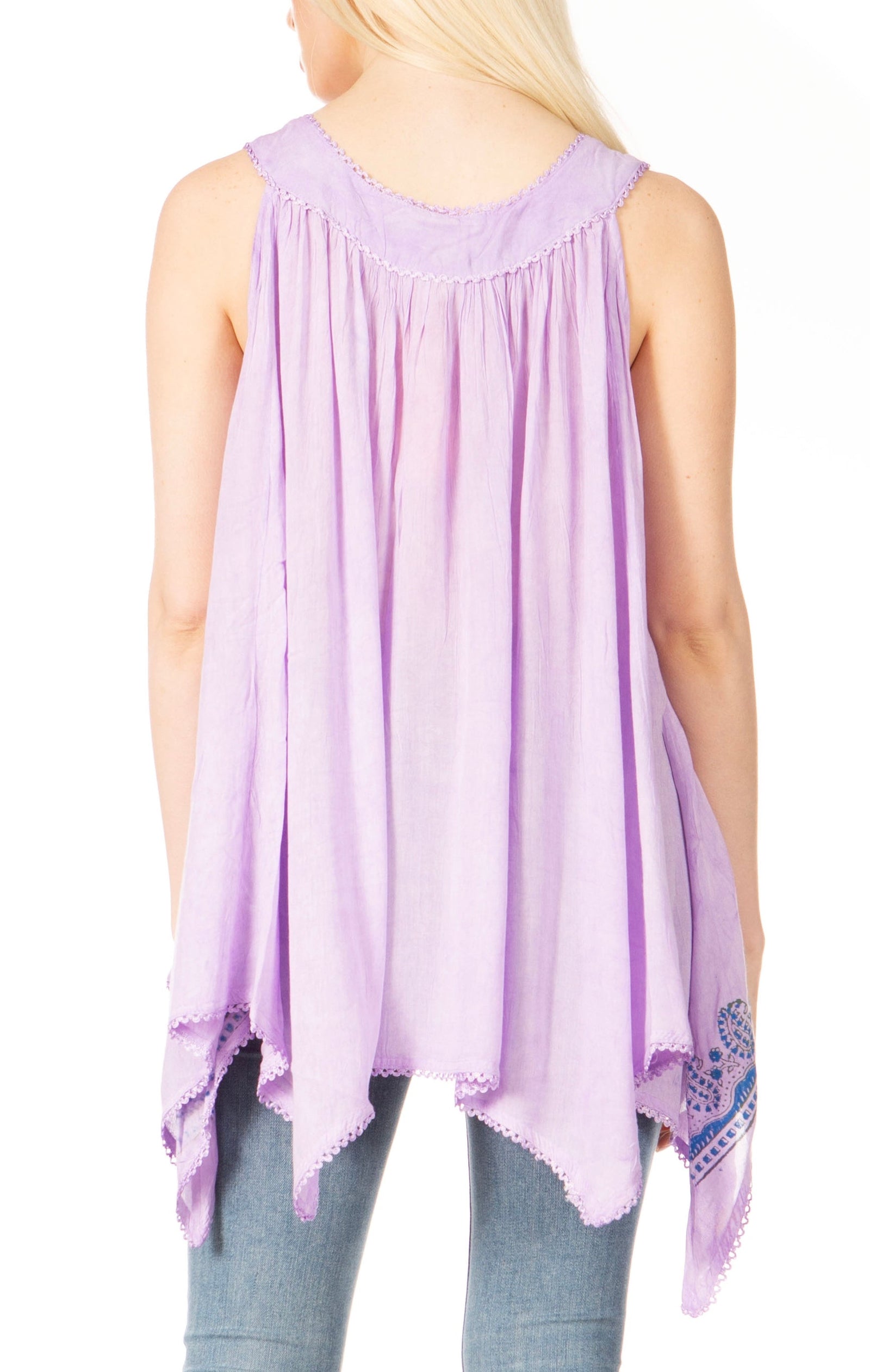 Sakkas Ligia Women's Sleeveless Tie Dye Tank Top: Classic Casual Loose Fit for Summer