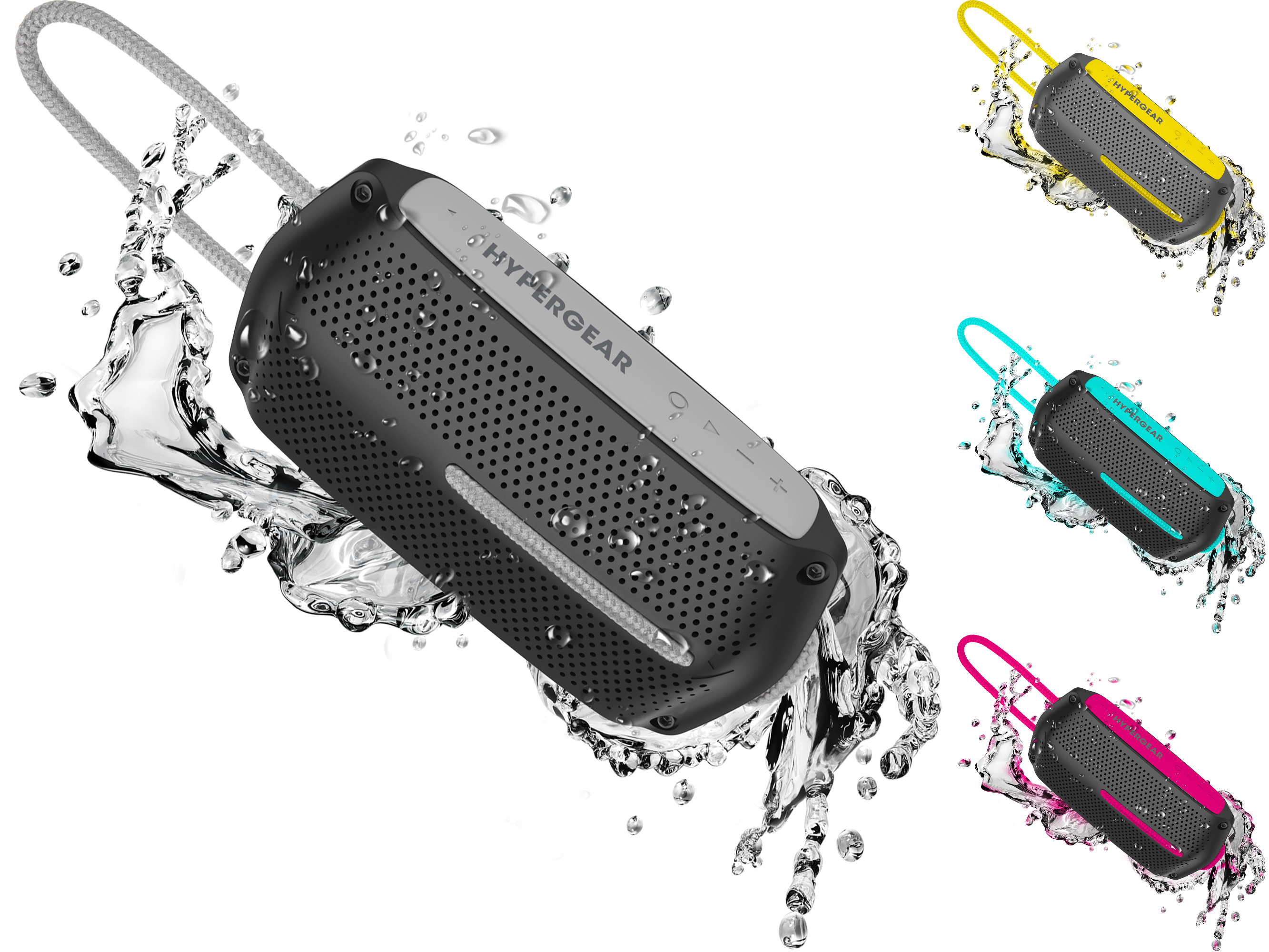 HyperGear Wave Water Resistant Wireless Speaker with Extended Battery Life (WATER-PRNT)