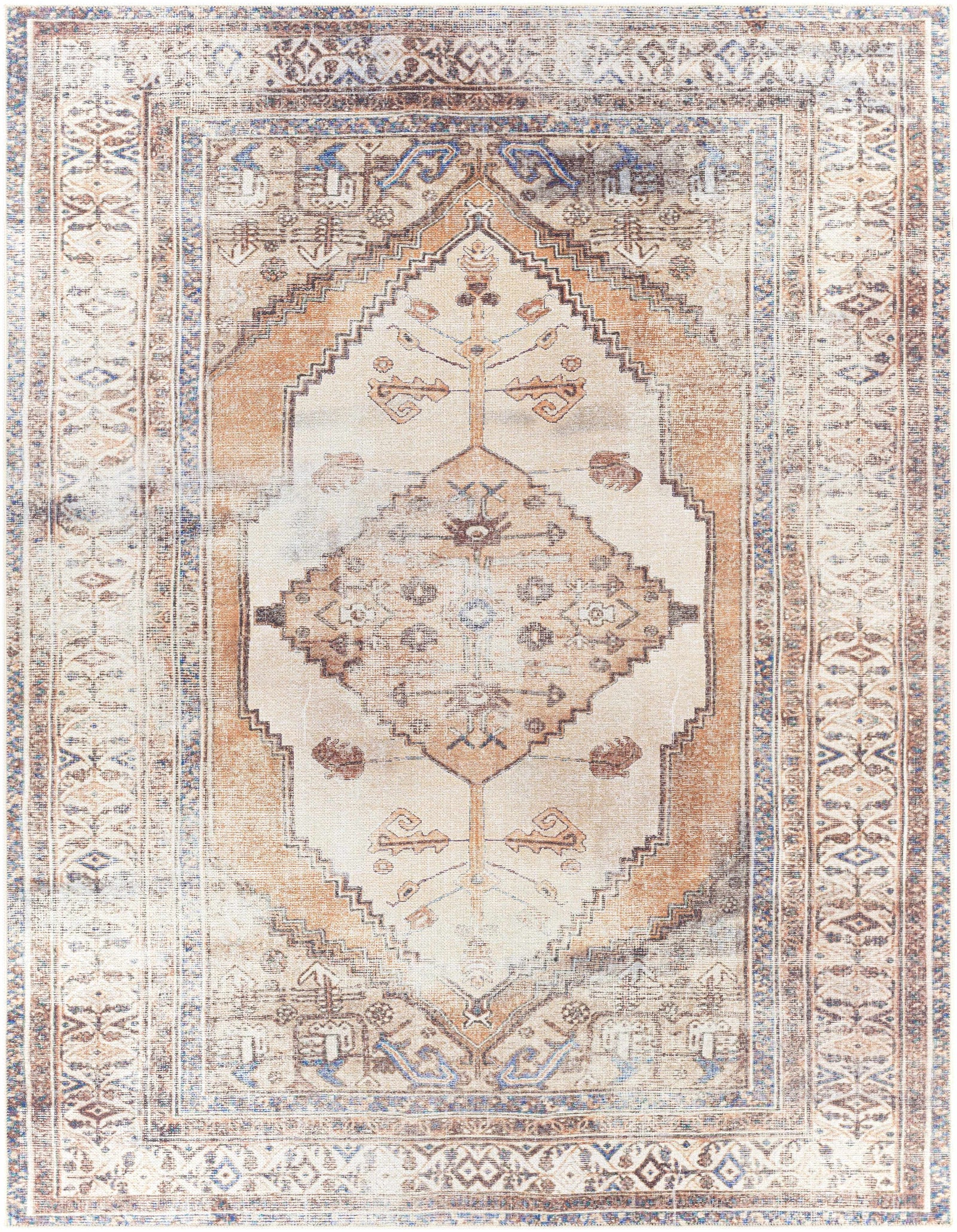 Arncliffe Vintage Flat Pile Washable Rug