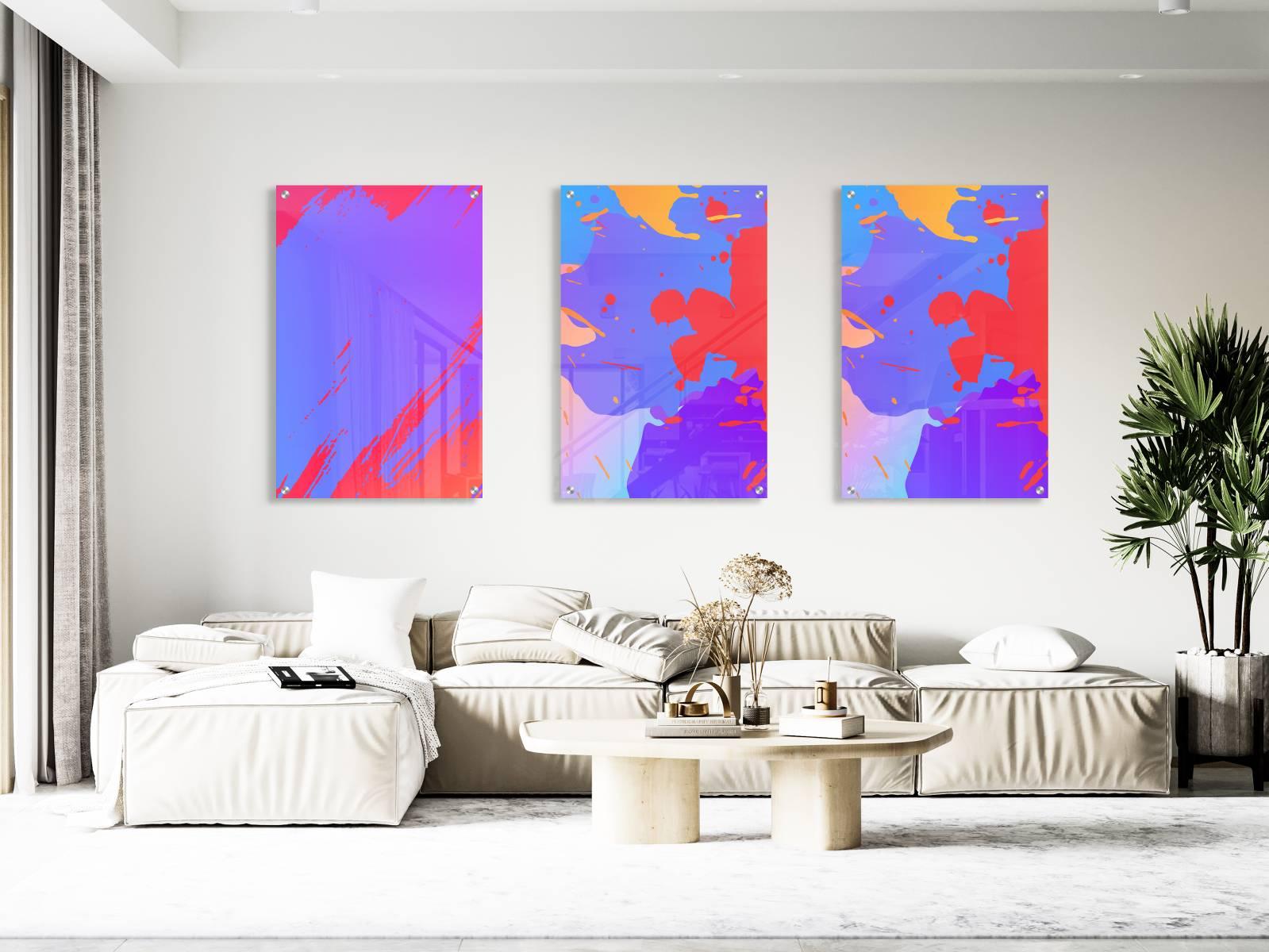 Brightly Art Set of 3 Prints Modern Wall Art Modern Artwork – Tundra Globe