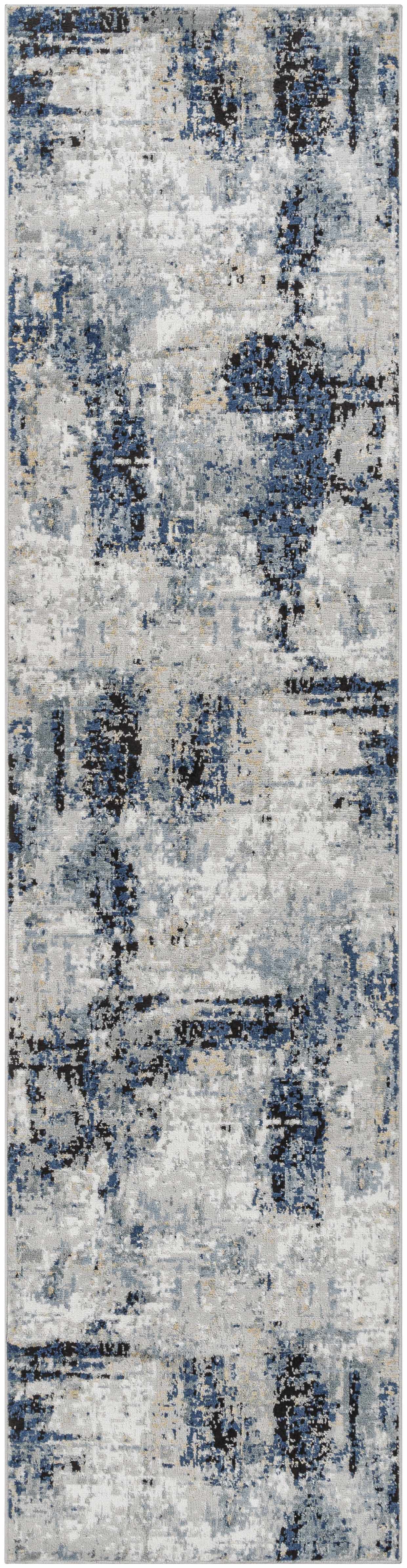 Campsall Blue Abstract Rug - Promo