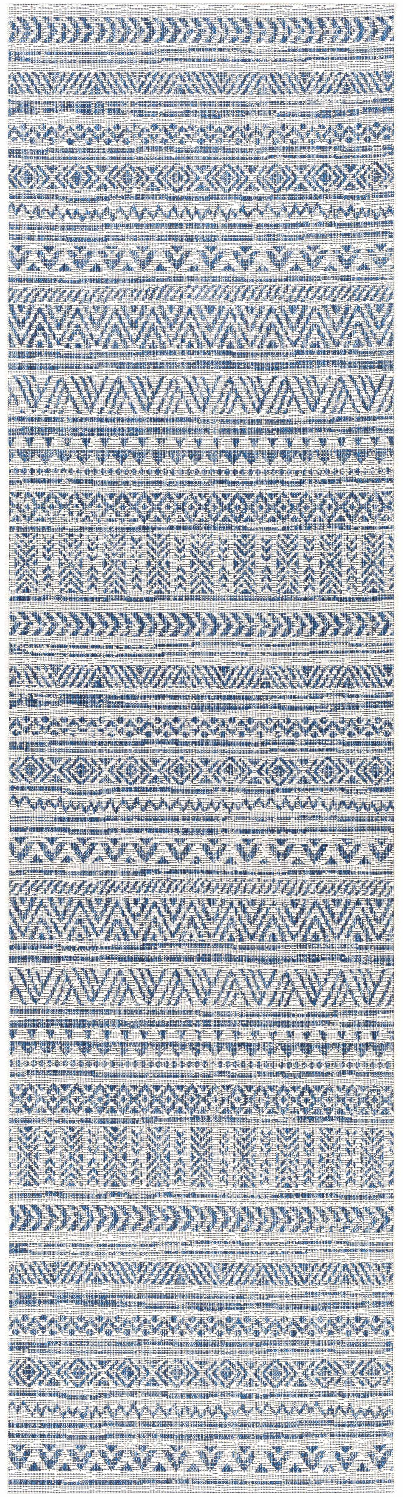 Novato Navy All Over Pattern Performance Rug