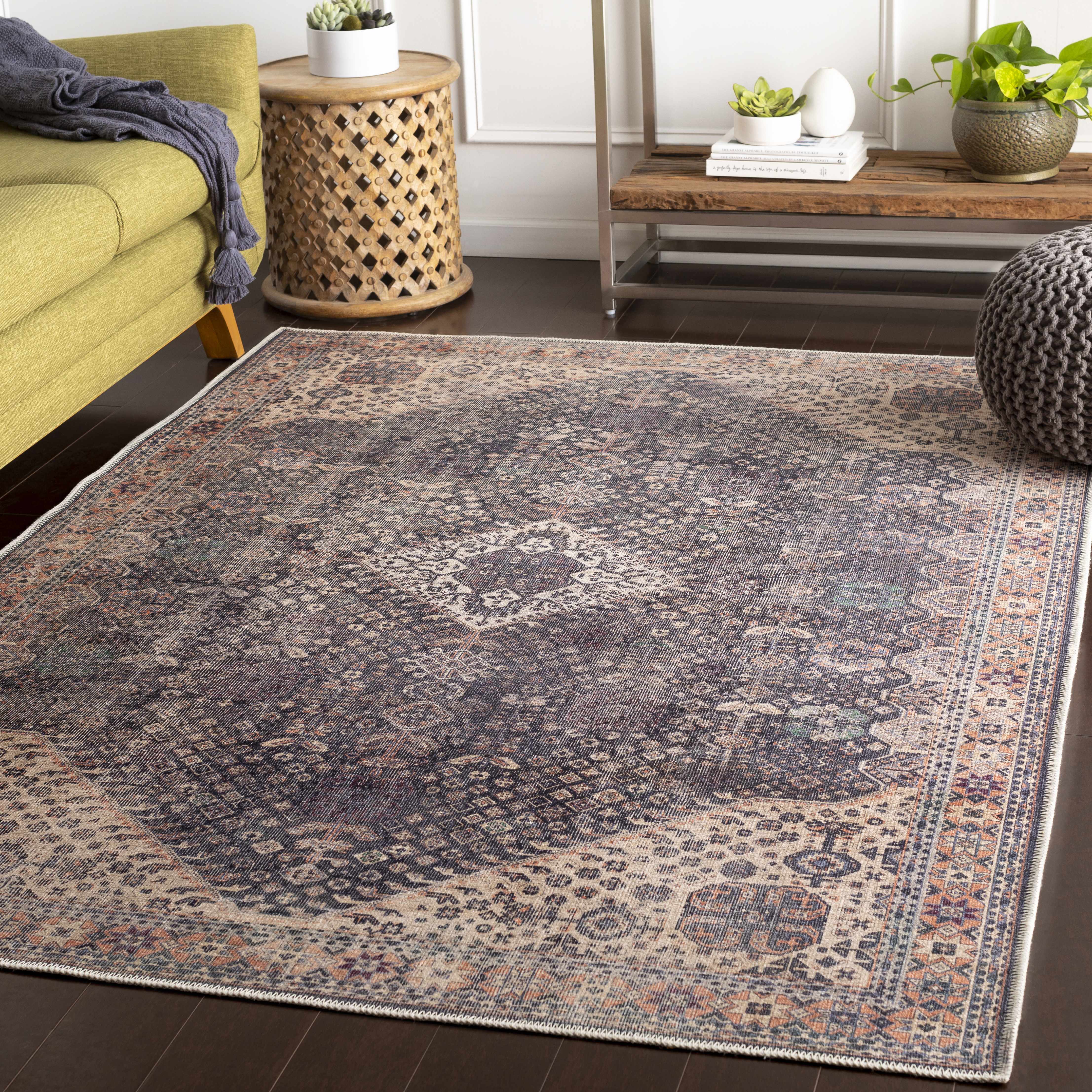 Kittrell Vintage Flat Pile Washable Rug - Clearance