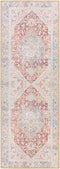 Cream Rust Leeston Vintage Washable Area Rug - Clearance