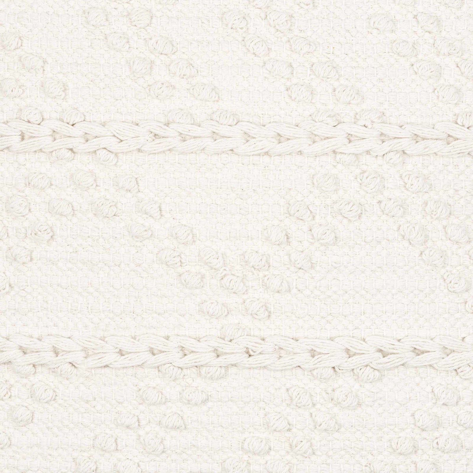 Sumiton White Textured Crochet Cotton Throw Pillow