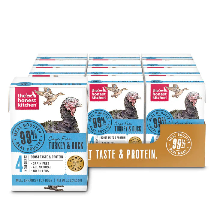 The Honest Kitchen - Dog Food Meal Boost 99% Turkey (Pack of 12 5.5 Oz)