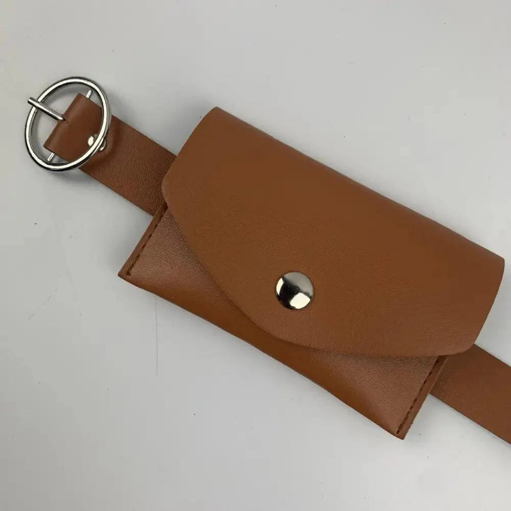 Vintage Simple PU Leather Fashion Belt Elegant Design Buckle Belt For Jeans Ladies Charming Dress Waist Belt