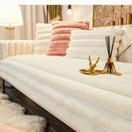 Thicken Faux Fur Rabbit Plush Sofa Cover Non-slip Slipcover Seat European Couch Cover Sofa Towel for Living Room Decor