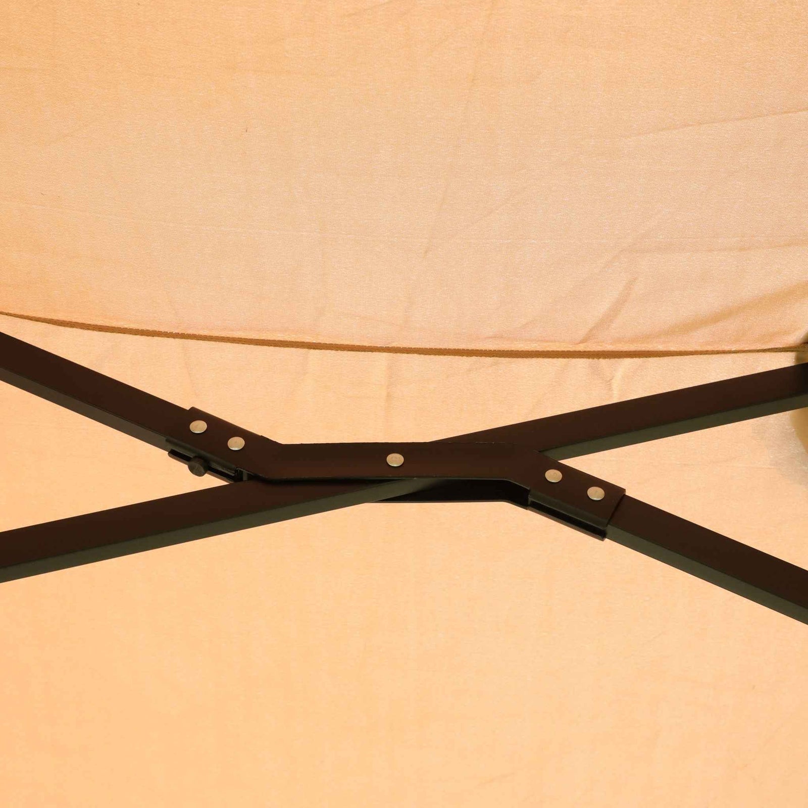 Double- Sided Outdoor Market Umbrella With Lights And Base